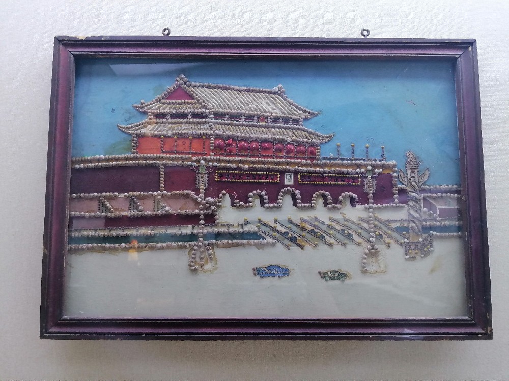 贝壳天安门儿童拼图画